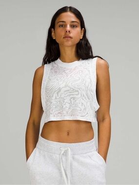 Lululemon All Yours Crop Tank Top - Veil / White